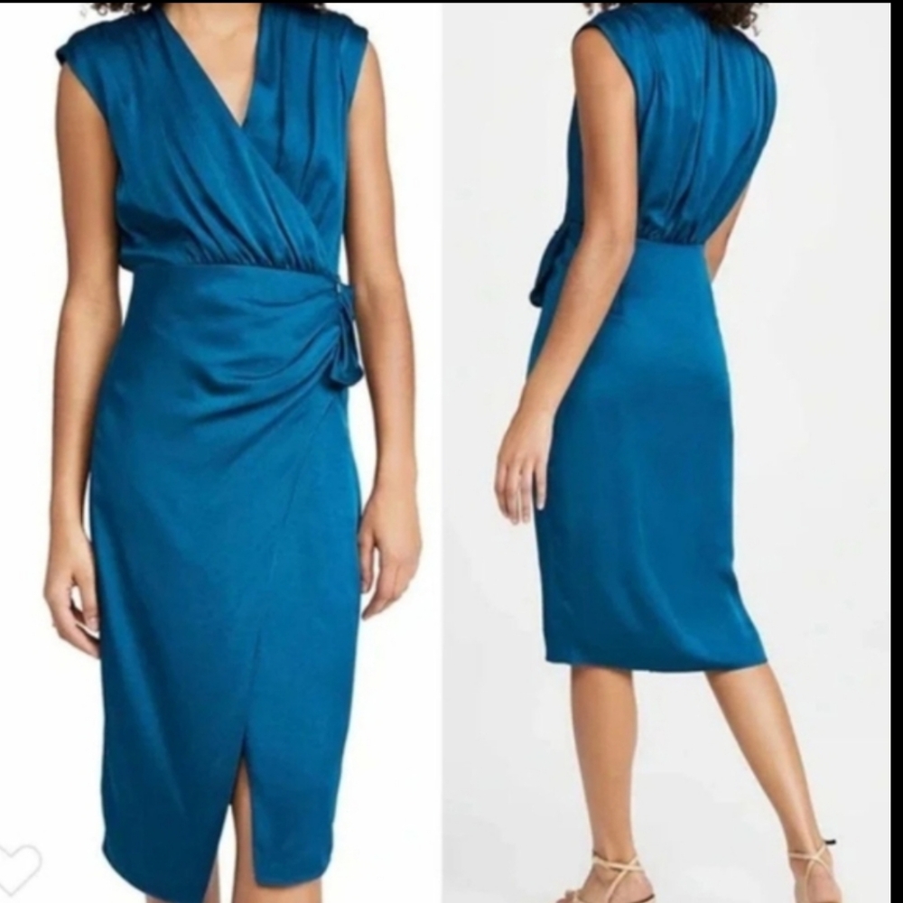 Veronica Beard Clarissa Midi Faux Wrap Dress